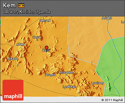 Political 3D Map of Kem