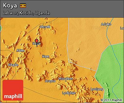 Political 3D Map of Koya