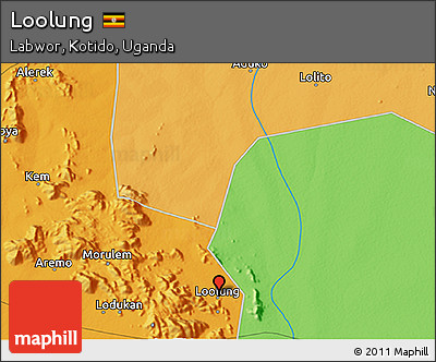Political 3D Map of Loolung