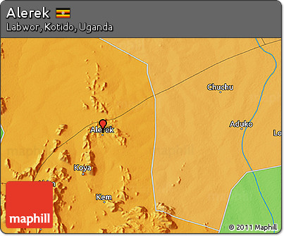 Political 3D Map of Alerek