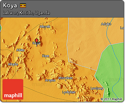 Political 3D Map of Koya