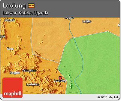 Political 3D Map of Loolung