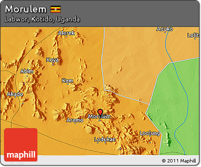 Political 3D Map of Morulem