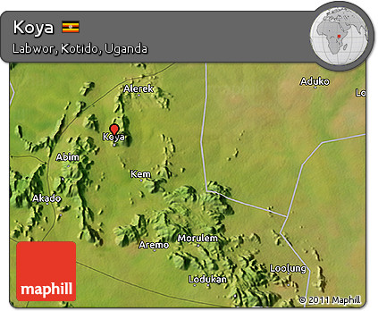 Satellite 3D Map of Koya
