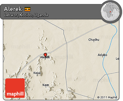Shaded Relief 3D Map of Alerek