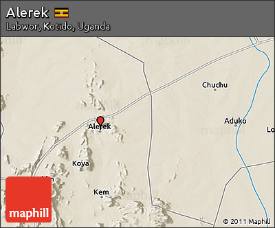 Shaded Relief 3D Map of Alerek