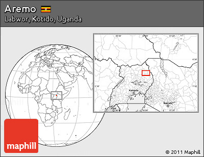 Blank Location Map of Aremo