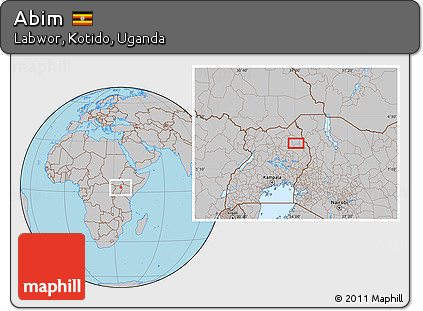 Gray Location Map of Abim