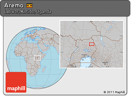 Gray Location Map of Aremo