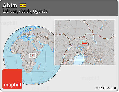 Gray Location Map of Abim