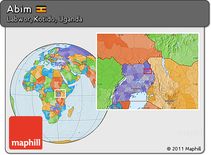 Political Location Map of Abim