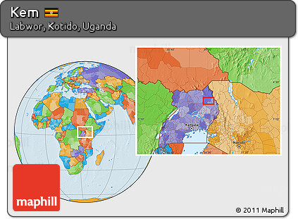 Political Location Map of Kem