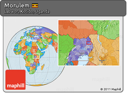 Political Location Map of Morulem
