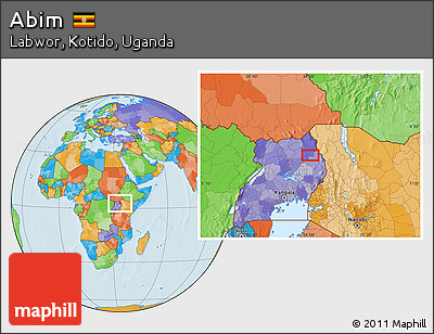 Political Location Map of Abim