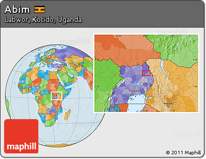 Political Location Map of Abim