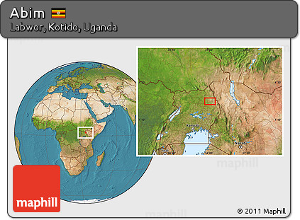 Satellite Location Map of Abim