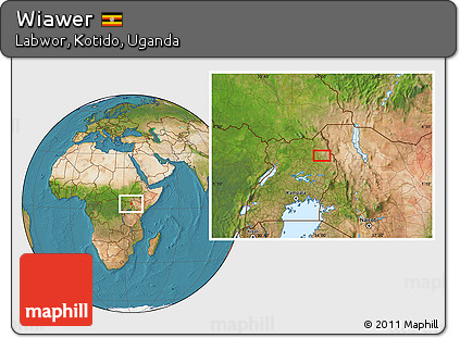Satellite Location Map of Wiawer