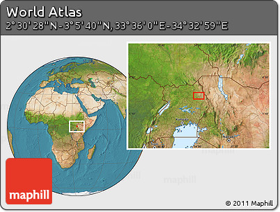 Satellite Location Map of the Area around 2° 48' 4" N, 34° 4' 30" E