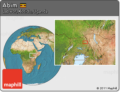 Satellite Location Map of Abim