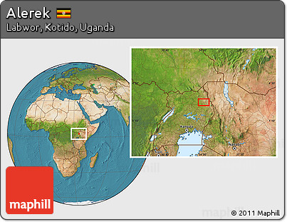 Satellite Location Map of Alerek