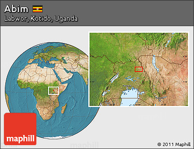 Satellite Location Map of Abim