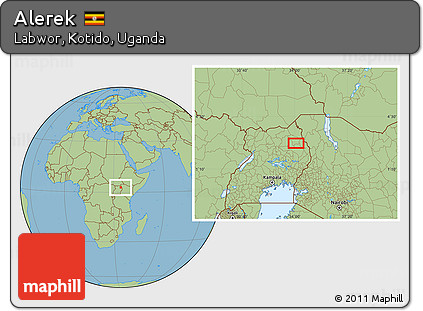 Savanna Style Location Map of Alerek