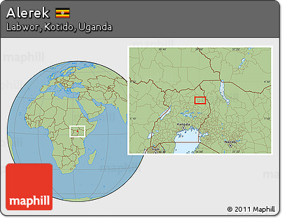 Savanna Style Location Map of Alerek