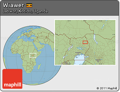 Savanna Style Location Map of Wiawer