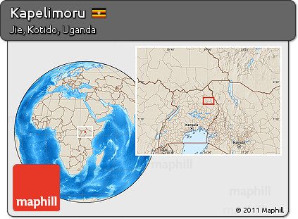 Shaded Relief Location Map of Kapelimoru