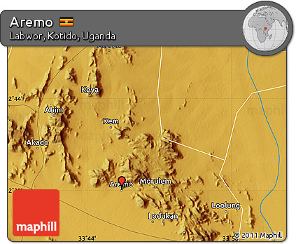 Physical Map of Aremo