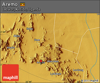 Physical Map of Aremo