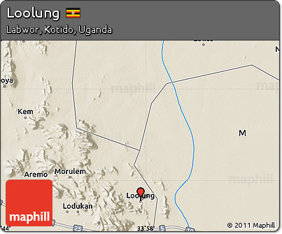 Shaded Relief Map of Loolung