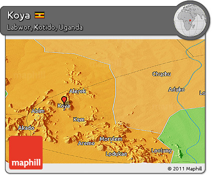 Political Panoramic Map of Koya