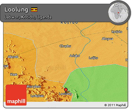Political Panoramic Map of Loolung