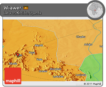 Political Panoramic Map of Wiawer