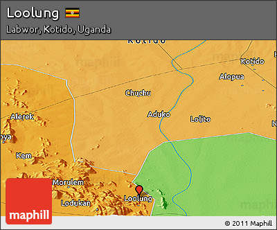 Political Panoramic Map of Loolung