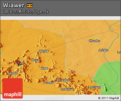 Political Panoramic Map of Wiawer