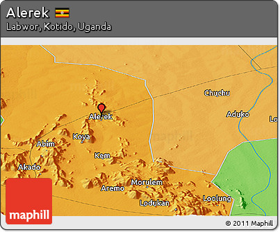 Political Panoramic Map of Alerek