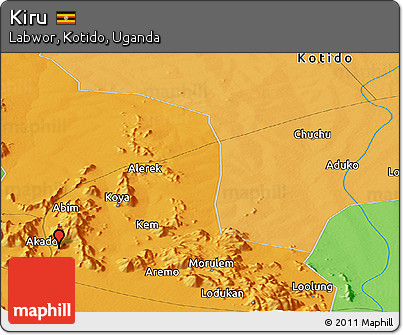 Political Panoramic Map of Kiru