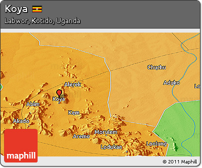 Political Panoramic Map of Koya