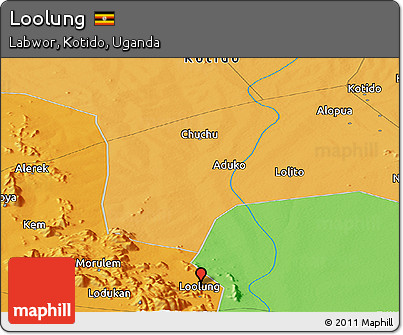 Political Panoramic Map of Loolung