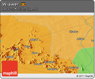 Political Panoramic Map of Wiawer