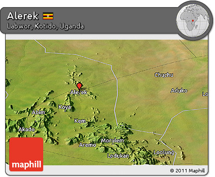 Satellite Panoramic Map of Alerek