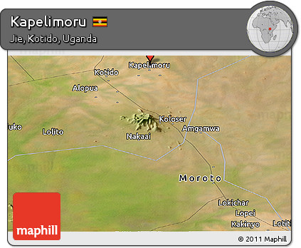Satellite Panoramic Map of Kapelimoru