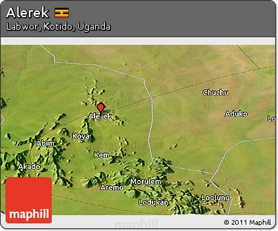 Satellite Panoramic Map of Alerek