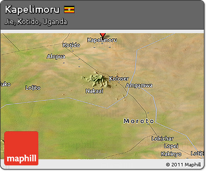 Satellite Panoramic Map of Kapelimoru