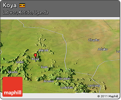 Satellite Panoramic Map of Koya
