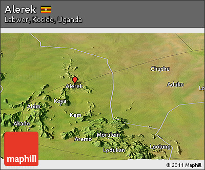 Satellite Panoramic Map of Alerek