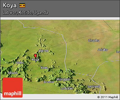 Satellite Panoramic Map of Koya