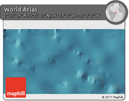 Satellite 3D Map of the Area around 2° 48' 4" N, 36° 28' 30" W